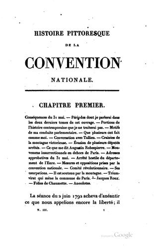 Histoire pittoresque de la Convention nationale