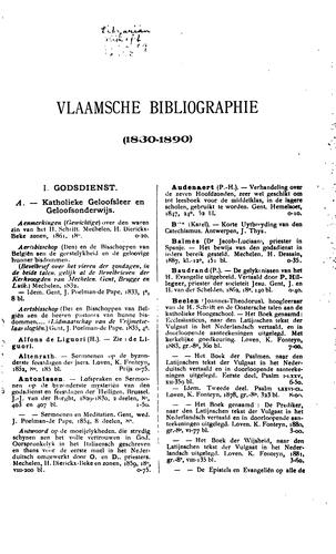 Vlaamsche bibliographie