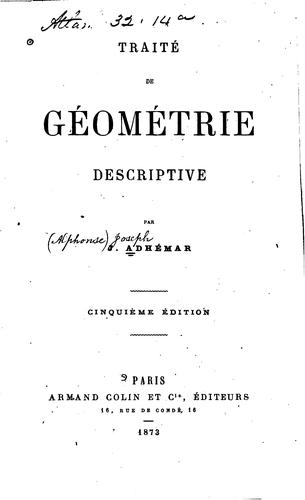 Traité de géométrie descriptive