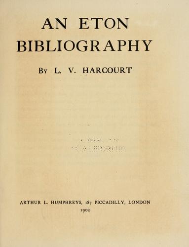 An Eton bibliography