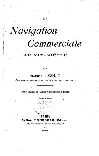 La navigation commerciale au XIXe siècle