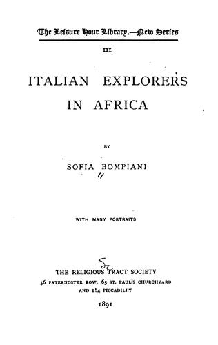 Italian explorers in Africa