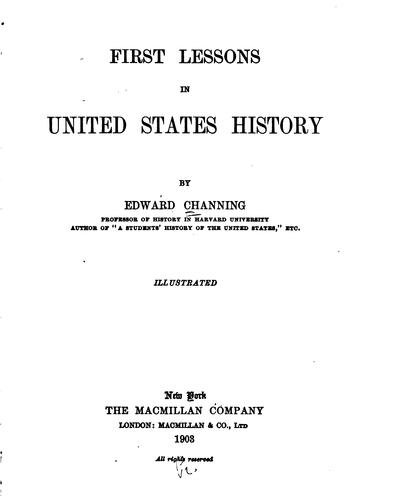 First lessons in United States history