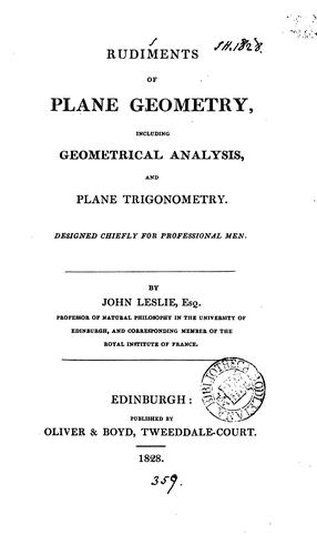 Rudiments of plane geometry