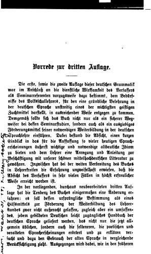 Neuhochdeutsche Grammatik