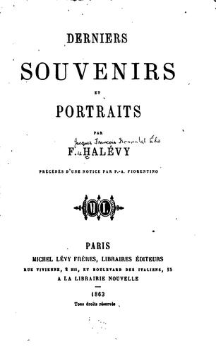 Derniers souvenirs et portraits