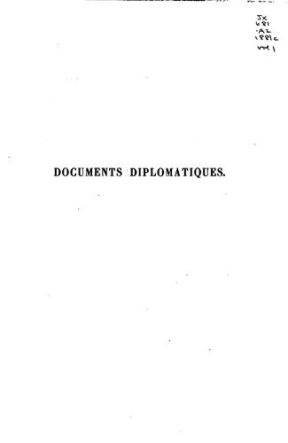 Documents diplomatiques. Affaires de Grèce en 1880[-1881]