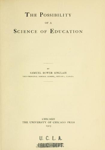 The possibility of a science of education
