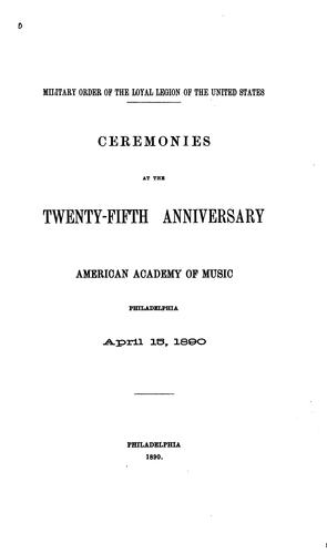 Ceremonies at the twenty-fifth anniversary