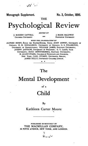 The mental development of a child