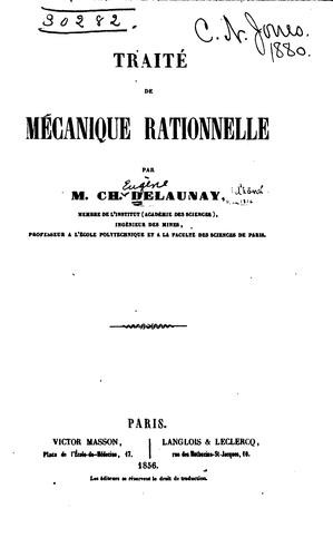 Traité de mécanique rationnelle