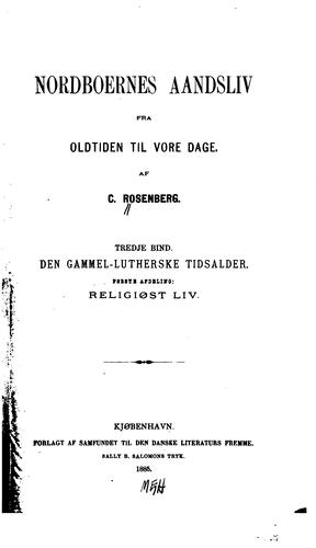 Nordboernes aandsliv fra oldtilden til vore dage