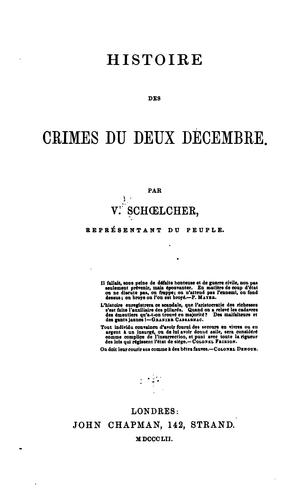Histoire des crimes du deux décembre