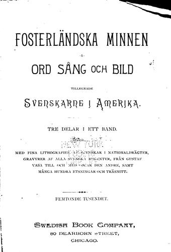 Fosterländska minnen i ord, sång och bild