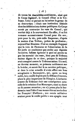 De la conduite du Sénat sous Buonaparte