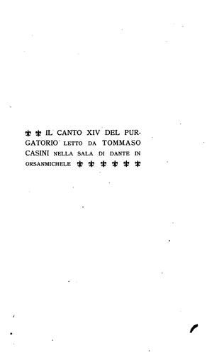 Il canto XIV del Purgatorio