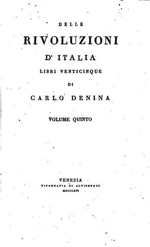 Delle rivoluzioni d'Italia