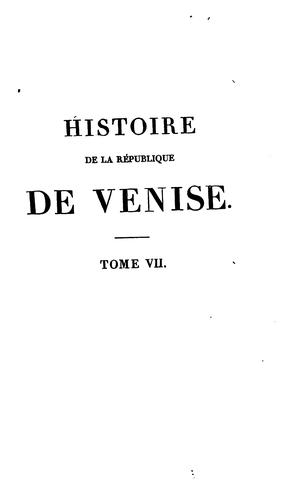 Histoire de la république de Venise