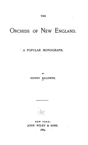 The orchids of New England