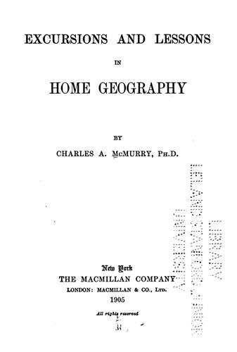 Excursions and lessons in home geography