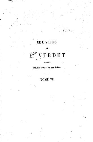 Œuvres de É. Verdet