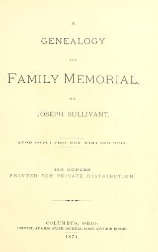 A genealogy and family memorial