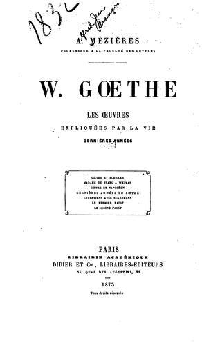 W. Gœthe