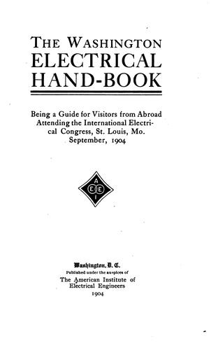 The Washington electrical hand-book