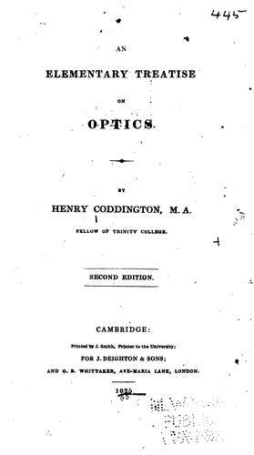 An elementary treatise on optics