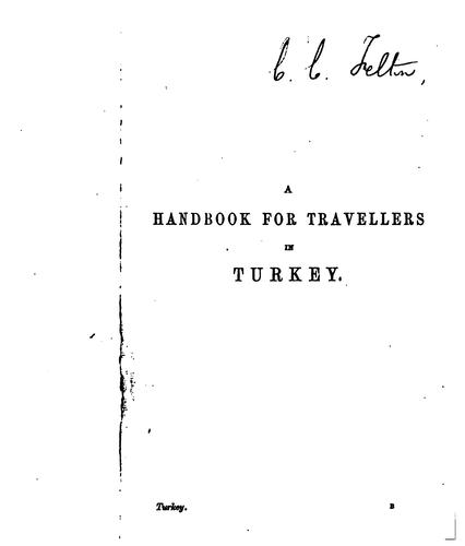 A handbook for travellers in Turkey