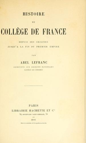Histoire du Collège de France