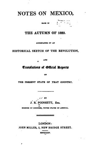Notes on Mexico, made in the autumn of 1822