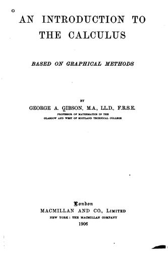 An introduction to the calculus based on graphical methods