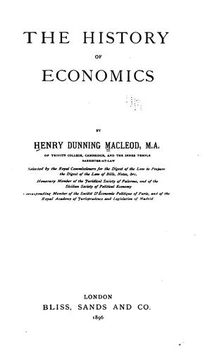 The history of economics