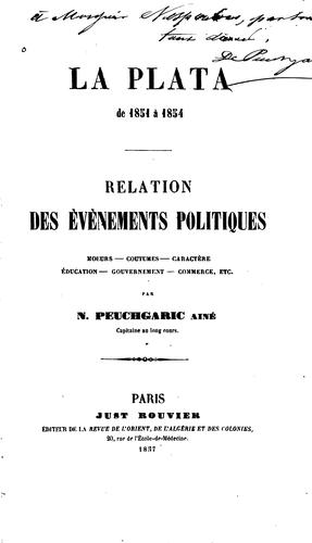 La Plata de 1851 a 1854