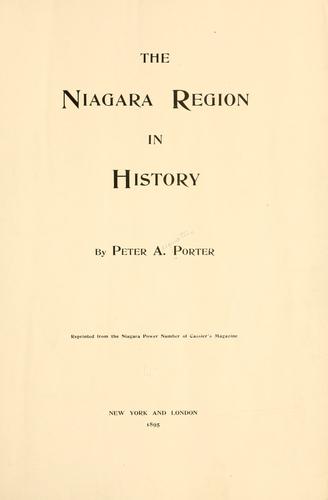 The Niagara region in history