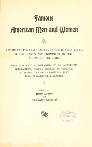 Famous American men and women