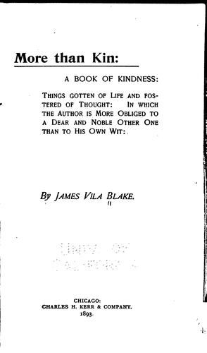More than kin: a book of kindness ..