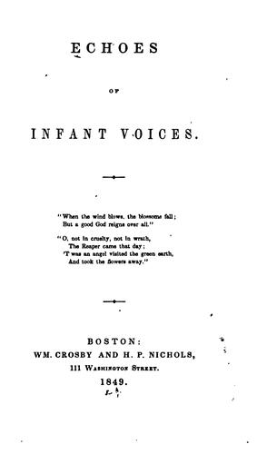 Echoes of Infant Voices
