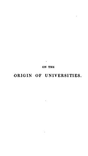 On the origin of universities and academical degrees
