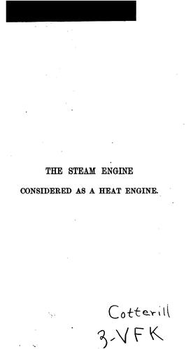 Steam engine considered as a heat engine