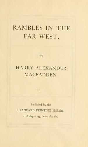 Rambles in the far West