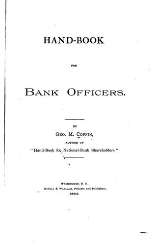 Handbook for bank officers