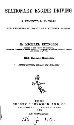 Stationary engine driving