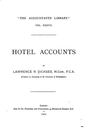 Hotel accounts