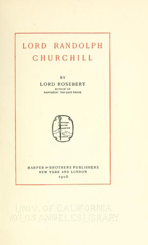 Lord Randolph Churchill