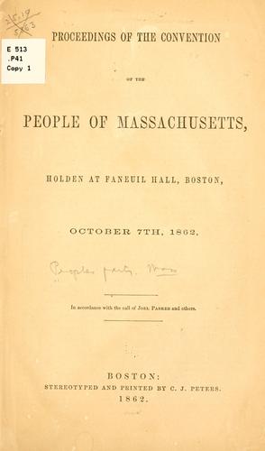 Proceedings of the convention of the people of Massachusetts