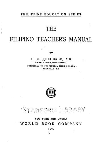 The Filipino teacher's manual
