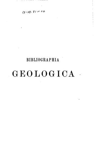 Bibliographia geologica...