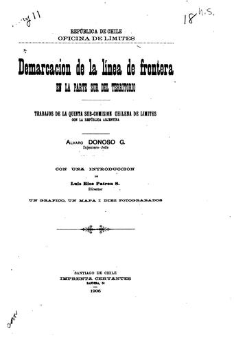 Demarcacion de la línea de frontera en la parte sur del territorio